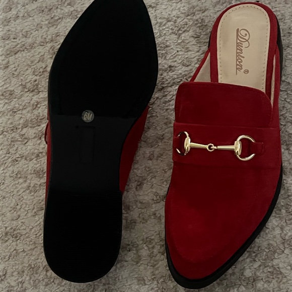 Red suede mules - Picture 4 of 5